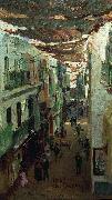 Ilya Repin Street of the Snakes in Seville oil